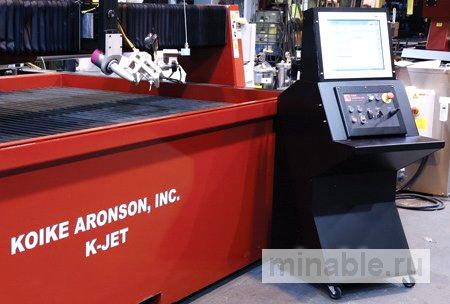 Пятиосевая косорежущая головка для системы гидроабразивного резания