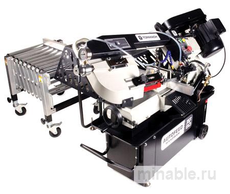 Ленточная пила с автоподачей и пневматическим зажимом