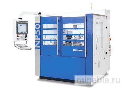 Пятиосевой круглошлифовальный станок Rollomatic ShapeSmart NP50 с обжимным/отслаивающим устройством, предназначенный для заготовки резьбонарезных инструментов