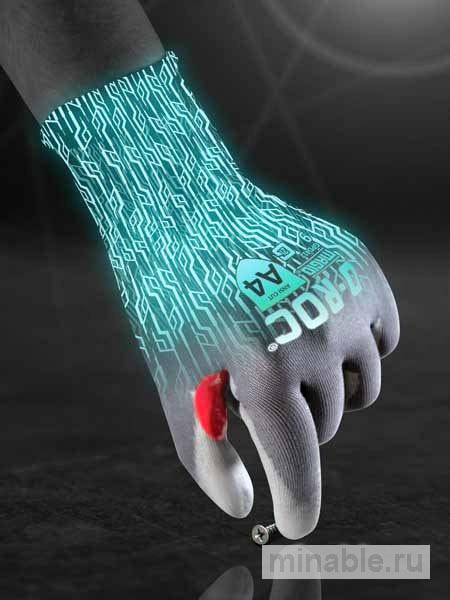 Тонкие рабочие перчатки 21G с противопорезной защитой ANSI A4