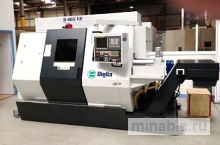 Многоосевой токарный станок Biglia B465Y2 с двумя шпинделями и двумя револьверными головками от компании Hardinge