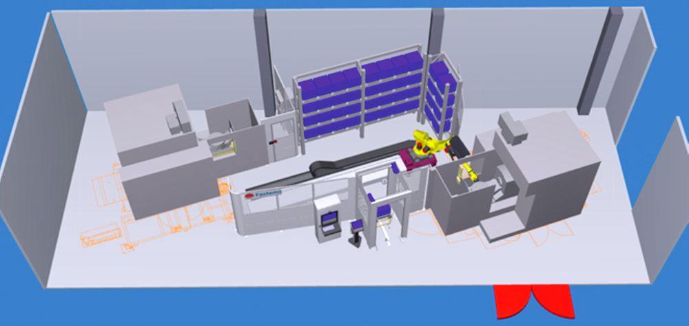 Роботизированный комплекс для двигателестроения
