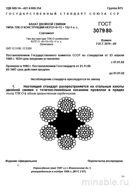 ГОСТ 3079-80 Канат ТЛК-О 6х37: Комплексный Разбор и Сортамент
