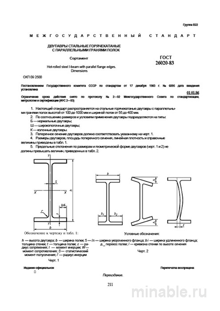 ГОСТ 26020-83: Двутавры стальные - Полный разбор и Сортамент