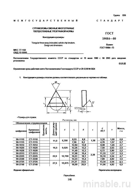 ГОСТ 19084-80: Стружколомы - Разбор и Описание