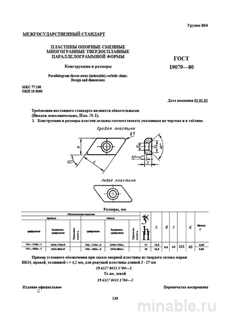 ГОСТ 19079-80: Пластины опорные - Комплексный разбор