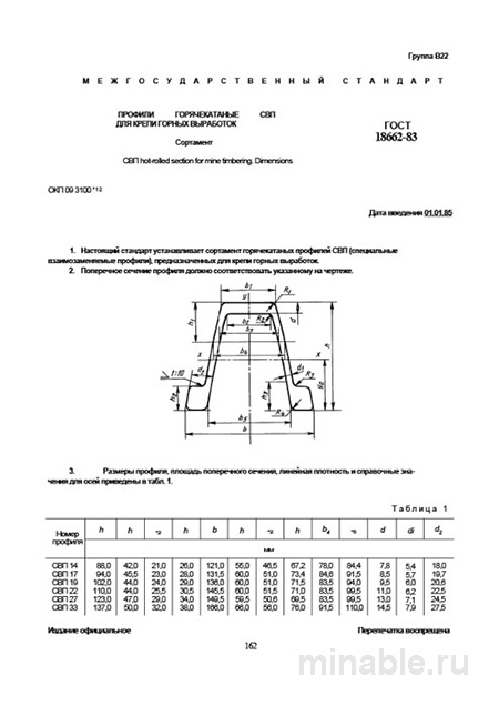 ГОСТ 18662-83: Профили СВП для крепи – Комплексный разбор