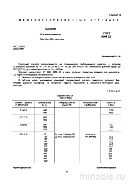 ГОСТ 9698-86 Задвижки: Полный Разбор и Описание